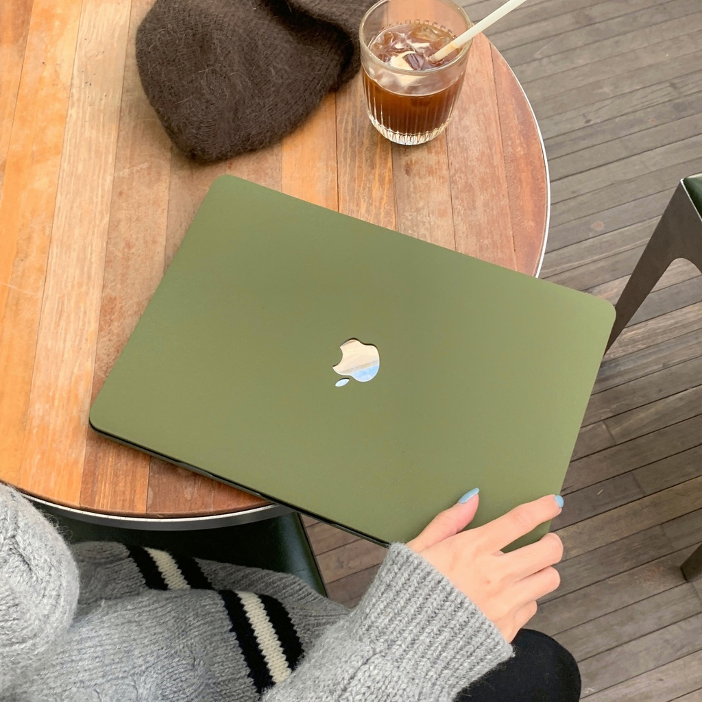 Macbook Air 軍綠流沙保護殼 M2/M1新款蘋果MacBook外殼 Mac Air13.3 13.6 M2吋殼