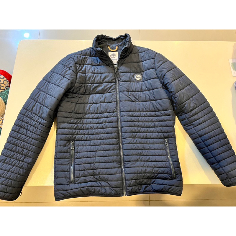 （二手）Timberland科技發熱棉 保暖深藍美式品牌外套 百貨專櫃保暖外套 L號
