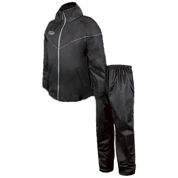 JAP YW-R206  黑色 兩件式運動雨衣 透氣 3片式雨褲  雙層防水拉鍊