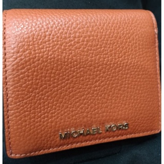 MK MICHAEL KORS 短夾 橘 對折