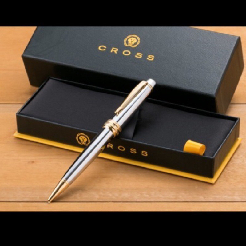 CROSS AT0452-6 高仕 23K鍍金 Bailey貝禮系列 亮鉻金夾原子筆