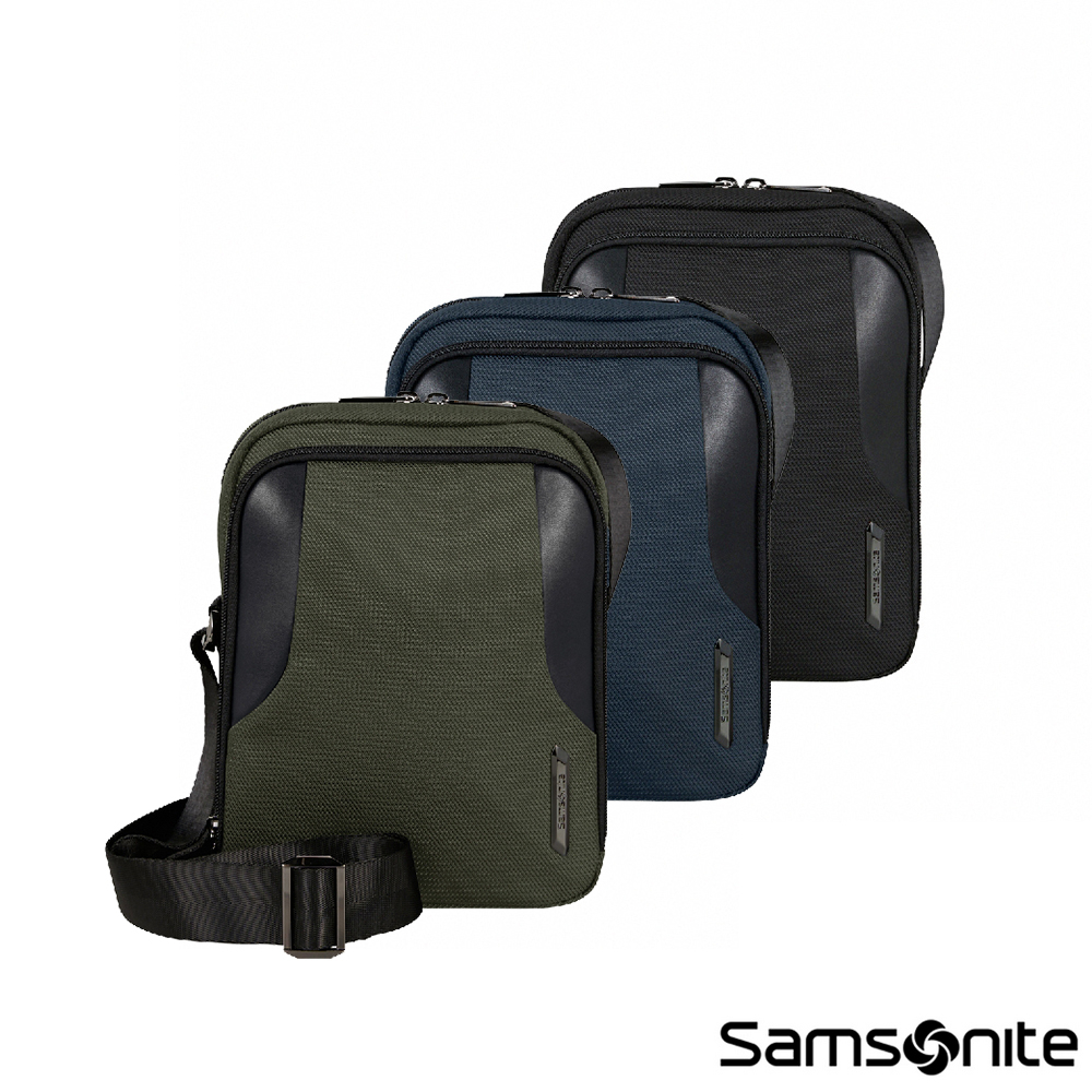 Samsonite新秀麗 斜肩包/側背包/斜背包/肩背包9.7吋 XBR 2.0 商務多功能環保(黑/藍/綠)