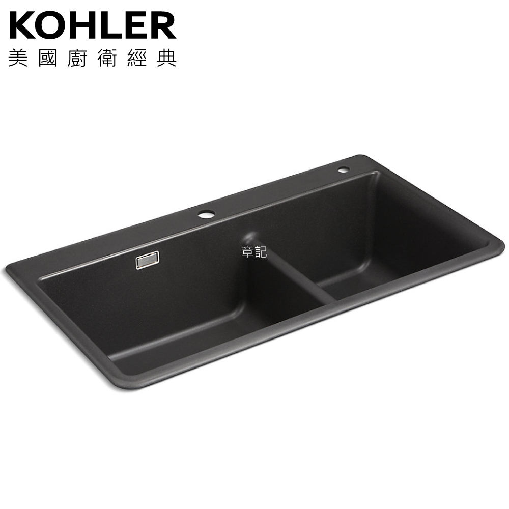 KOHLER Cairn 人造石水槽(84x47cm) K-27815T-2HD-UM1