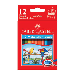 Faber-Castell 輝柏 水彩色鉛筆12色-短型(紙盒) 114461 水性 色鉛筆 水彩 【金玉堂文具】