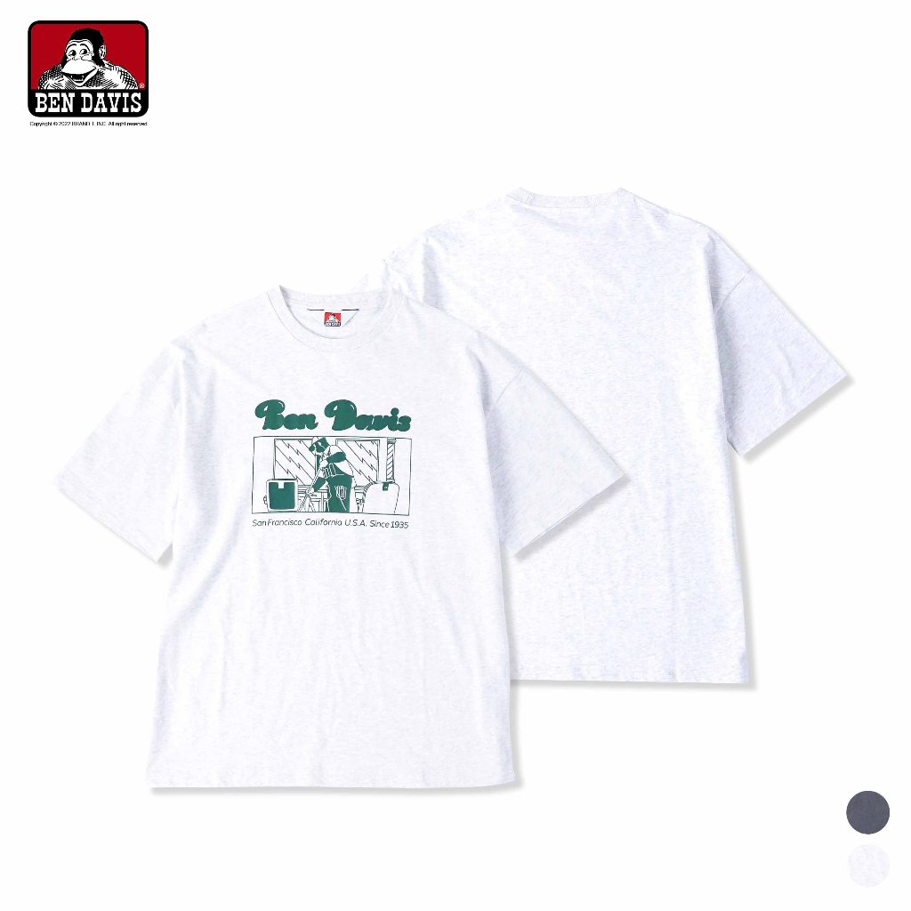 BEN DAVIS RECYCLE COTTON MIX PRINT TEE 女版 抗菌 防臭 短T 2色