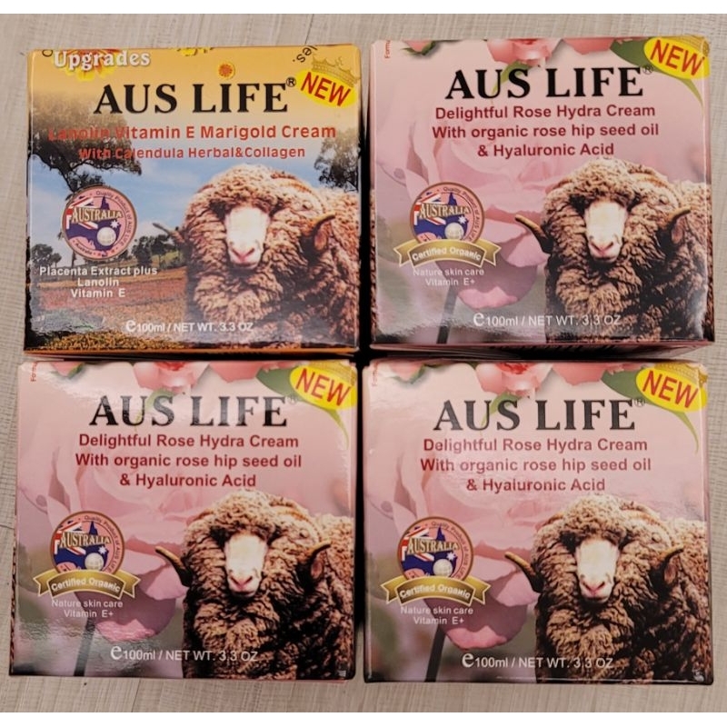 澳洲國寶 AUS LIFE NEW澳思萊保濕綿羊乳霜 澳洲棉羊霜 身體乳玫瑰霜 金盞花霜