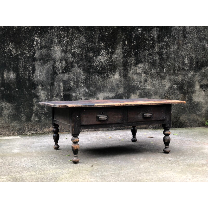 【福三】和室桌 早期矮桌 小木桌 老木桌 實木桌 車旋腳