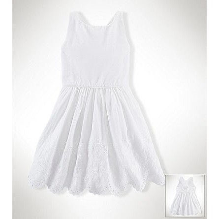 8Y 98%新 Ralph Lauren 典雅雕花白色洋裝