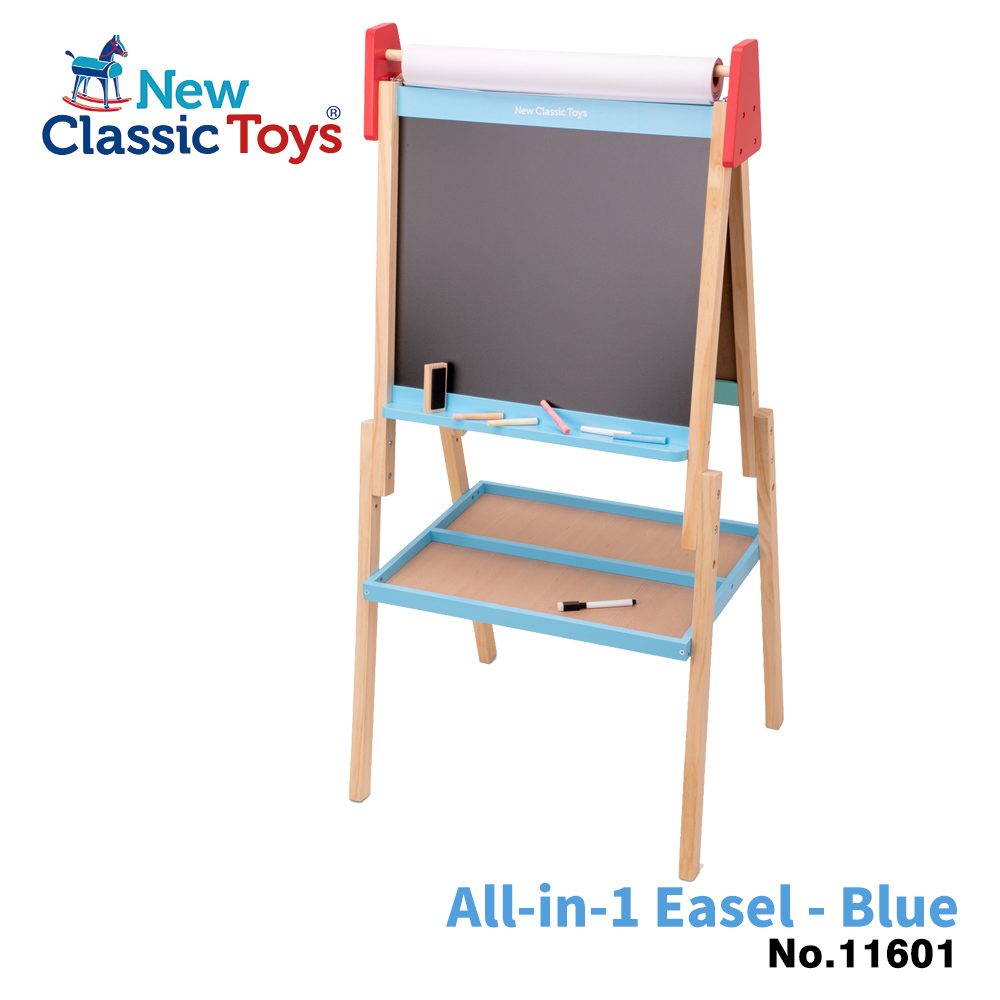 荷蘭New Classic Toys 北歐木製兒童畫板/畫架-經典藍-11601 幼兒畫板/畫畫玩具/幼兒畫架/幼兒學習