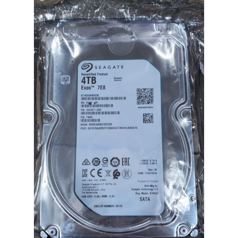 Seagate 希捷 4T 4TB 企業碟 EXOS 3.5吋 內接硬碟