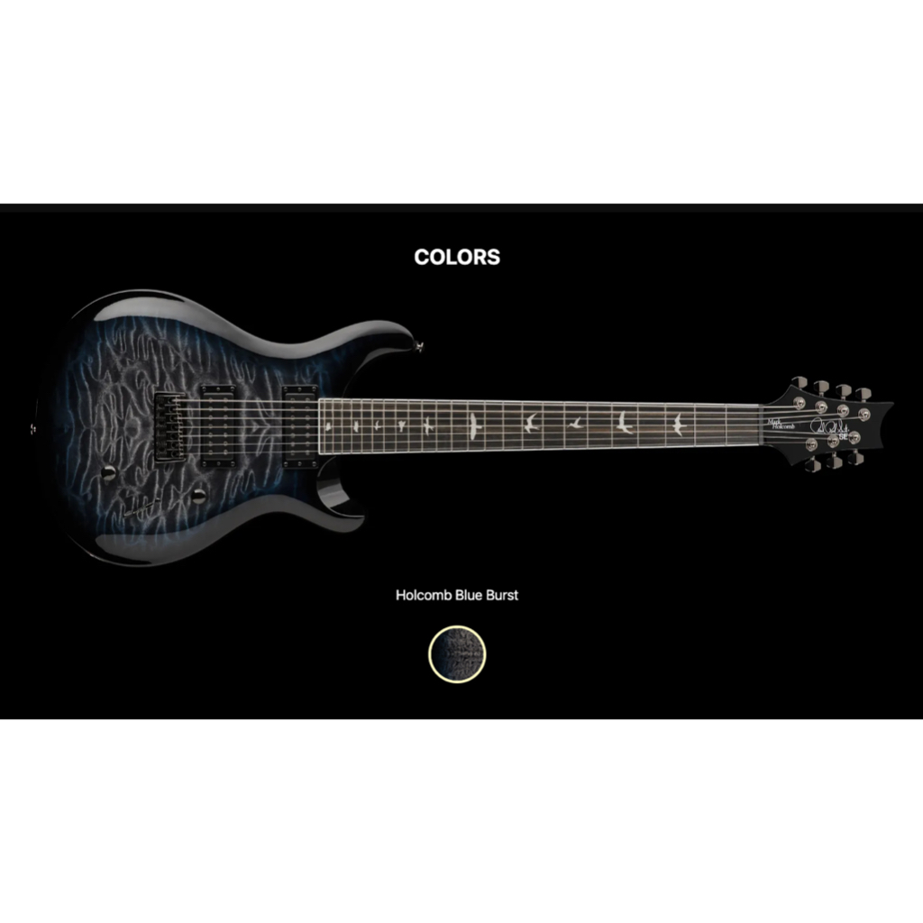 【名人樂器】PRS SE MARK HOLCOMB SVN Aggres 藝人簽名款七弦電吉他/雲狀楓木