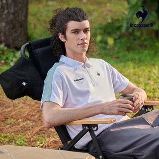【LE COQ SPORTIF 法國公雞】S.Café®環保科技咖啡™紗短袖POLO衫-男款-白色-LWR21645