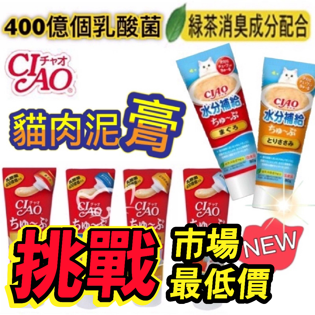 🇯🇵日本CIAO 牙膏肉泥 管狀肉泥 肉泥膏 台灣代理商公司貨 貓咪零食 80g