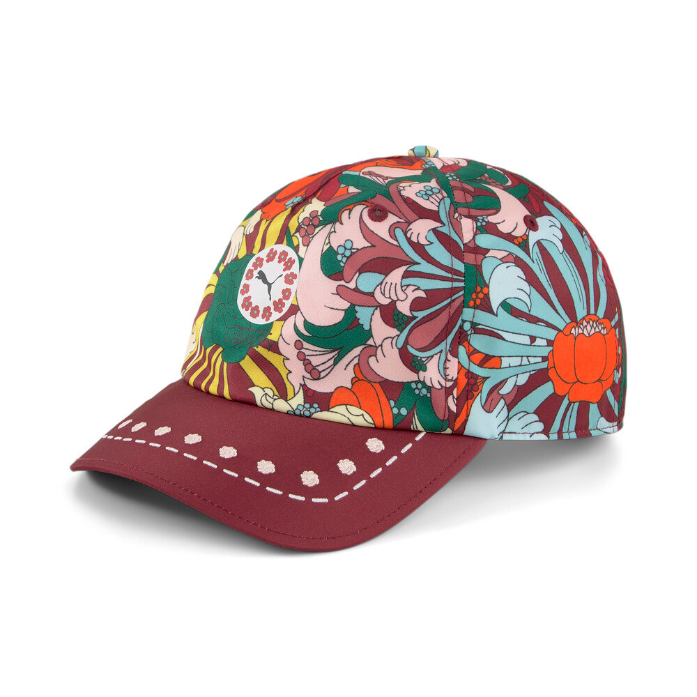 PUMA 休閒帽 Liberty系列 印花 棒球帽 女 02472701 紅色 花卉