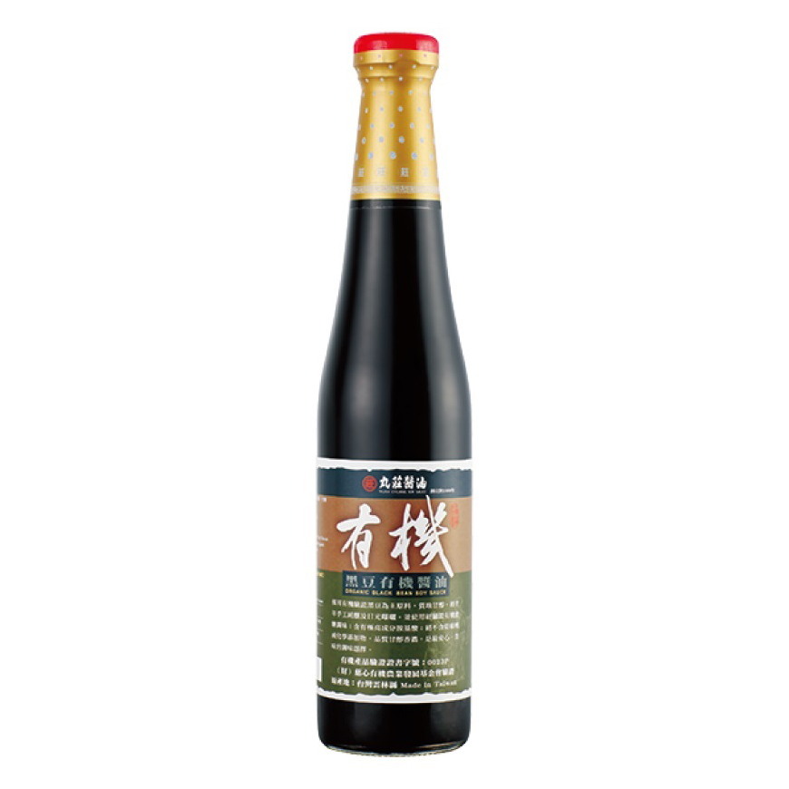 【丸莊】有機黑豆醬油清(420ml/瓶)
