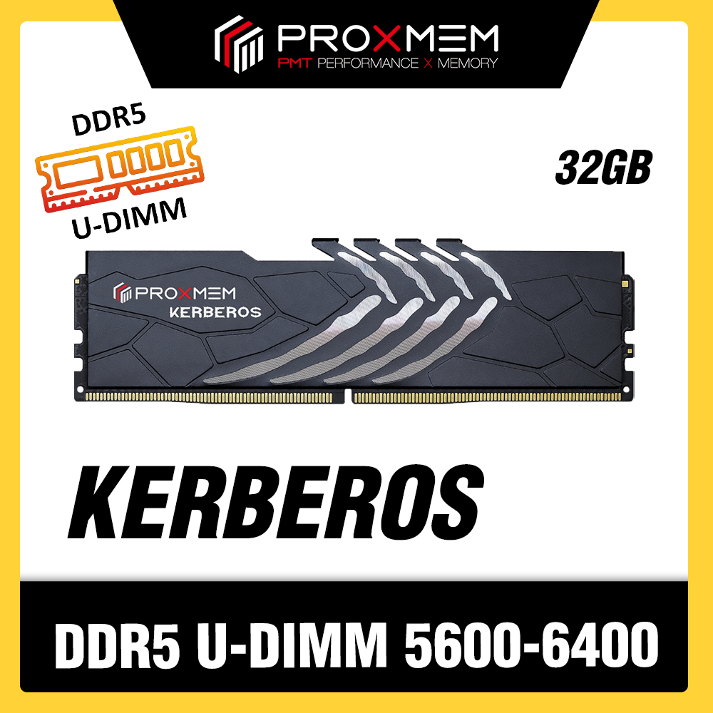 博德斯曼KERBEROS地獄犬散熱片系列 DDR5 5200-6400 桌上型超頻記憶體 32GB
