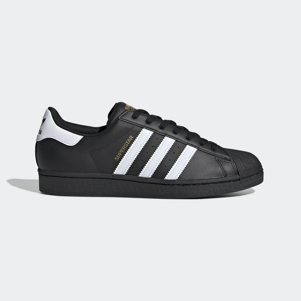 adidas SUPERSTAR 經典 男女鞋 運動 休閒 黑白 EG4959