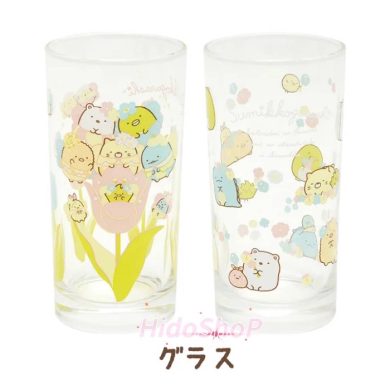日本製角落生物春季花畑盛開 花仙子 透明耐熱玻璃杯