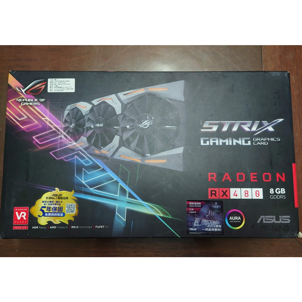 [B.M][二手] 華碩 ASUS STRIX-RX480-O8G-GAMING