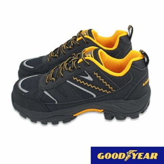 【MEI LAN】GOOD YEAR 固特異 CNS認證 輕量 透氣 鋼頭鞋 安全鞋 防臭 抓地 耐磨 33970 黑