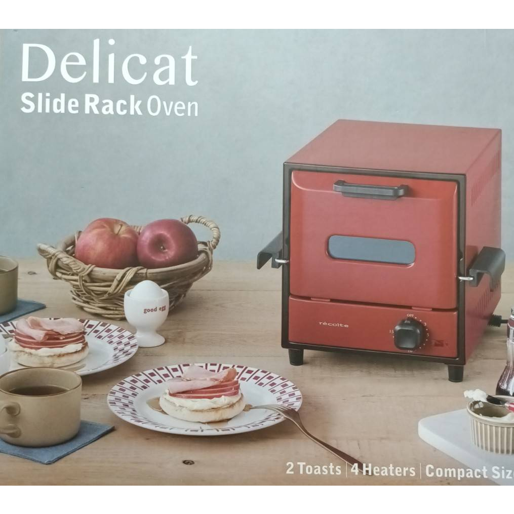 日本 麗克特 Delicat 電烤箱 RSR-1(紅)