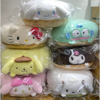 Sanrio 甜甜圈造型 坐墊 三麗鷗 大耳狗 人魚漢頓 布丁狗 凱蒂 帕恰狗 酷洛米 美樂蒂 靠枕 cushion