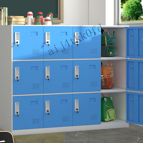 【免運】彩色書包櫃學校敎室儲物櫃幼兒園兒童收納鐵皮櫃小矮櫃學生存放櫃