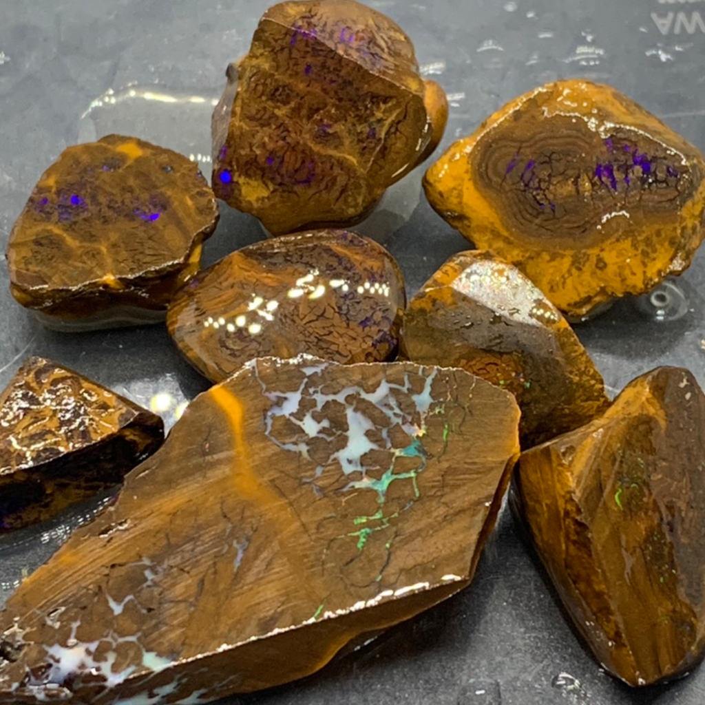 茱莉亞 澳洲蛋白石 礫背蛋白石原礦一批 編號Ｒ67 原石 boulder opal 歐泊 澳寶 閃山雲 歐珀