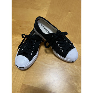 CONVERSE JACK PURCELL 開口笑 帆布鞋 黑 女鞋 鞋況極新