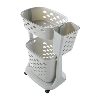 聯府 F01 新生活衣物分類架 附輪 洗滌衣物籃 清潔工具籃車