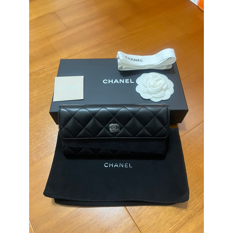全新Chanel香奈兒經典小羊皮菱格紋長夾