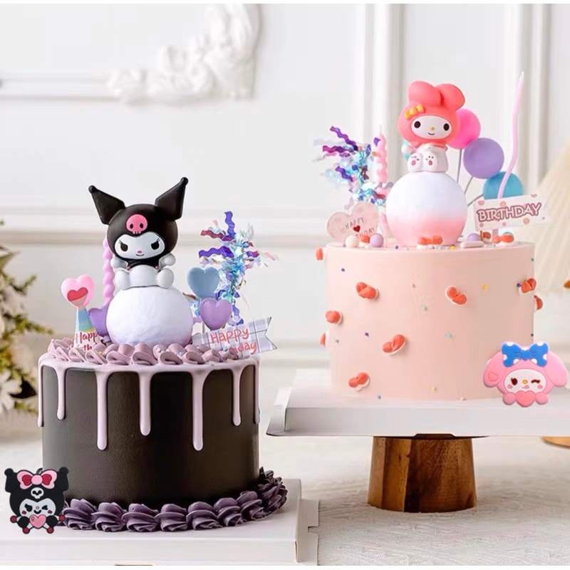 現貨💕美樂蒂酷洛米🖤KT貓熊抱哥草莓熊發光球發光燈生日蛋糕裝飾小禮物🎂🎀