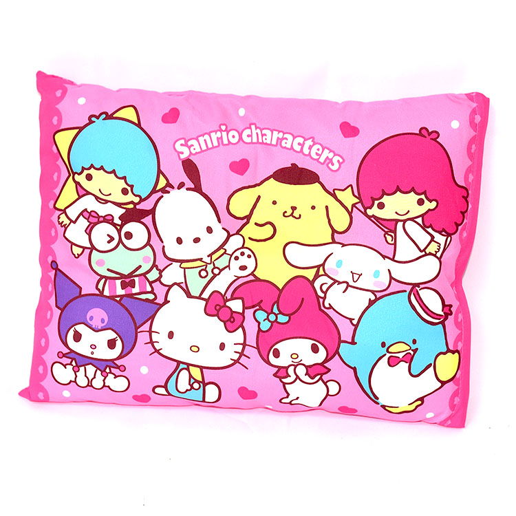Hello Kitty等Sanrio角色 棉質枕頭 日本正版商品 es212