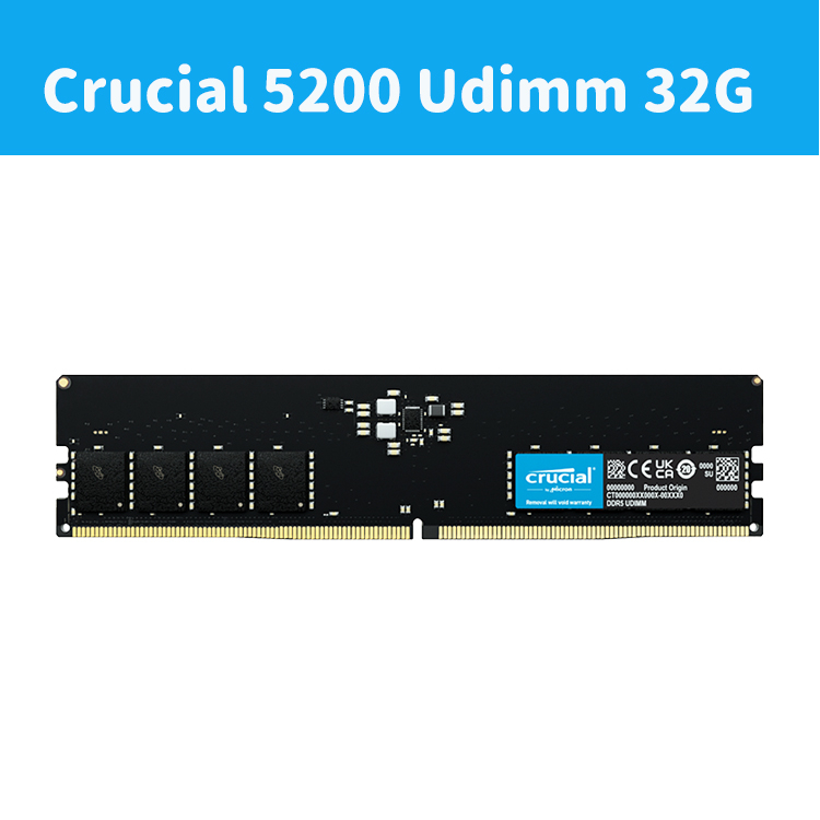 Crucial DDR5 5200 32G 32GB UDIMM Micron美光 桌上型記憶體