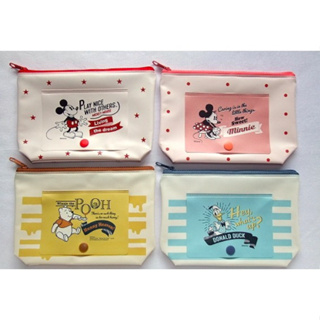 日本 正版 迪士尼 濕紙巾 收納袋 濕紙巾套 小包裝 收納袋 收納包 拉鍊包 防疫 米奇 米妮 小熊維尼 唐老鴨