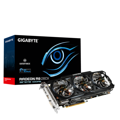 技嘉GIGABYTE R9 280X 3GB WINDFORCE 二手