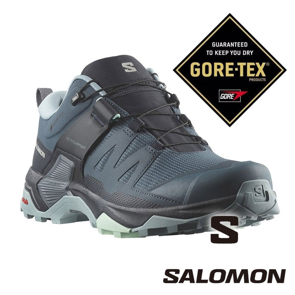 【SALOMON 法國】女 X ULTRA 4 GTX低筒登山鞋『觀星藍/碳黑/石藍』473529