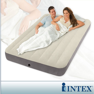 INTEX 新型氣柱-雙人植絨充氣床墊-寬137cm（現貨）