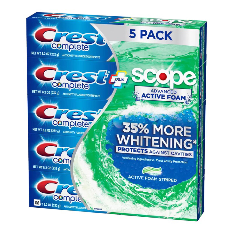 【COSTCO】Crest 全方位潔白牙膏 232g X 5入