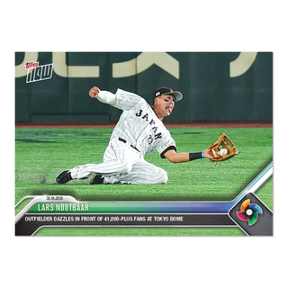 Lars Nootbaar 球員卡 2023 WBC TOPPS NOW Card 9 洋武士美技接殺