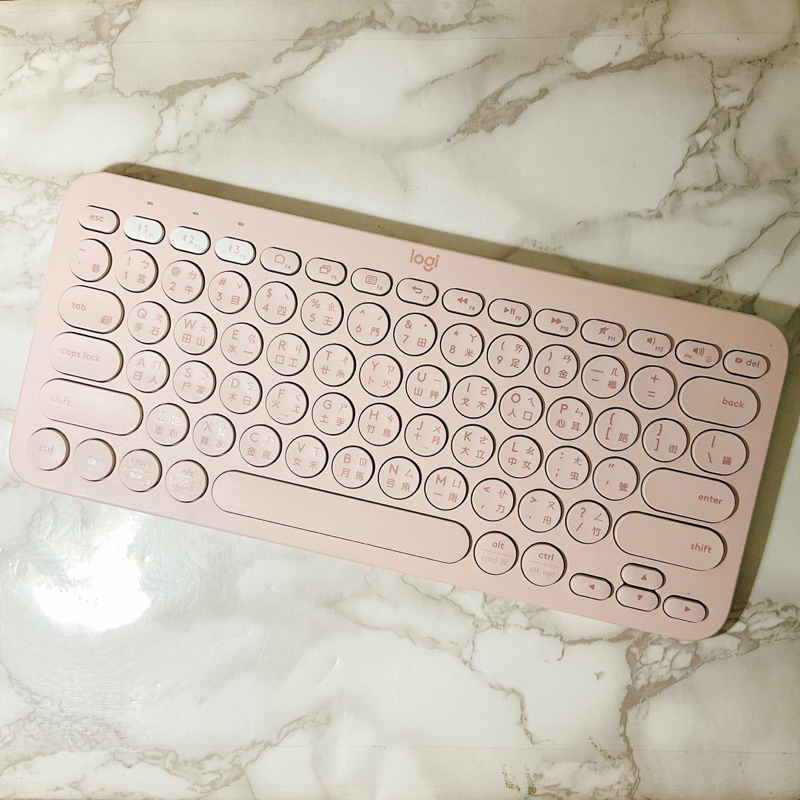 Logitech羅技 K380跨平台藍牙鍵盤 玫瑰粉 無線鍵盤