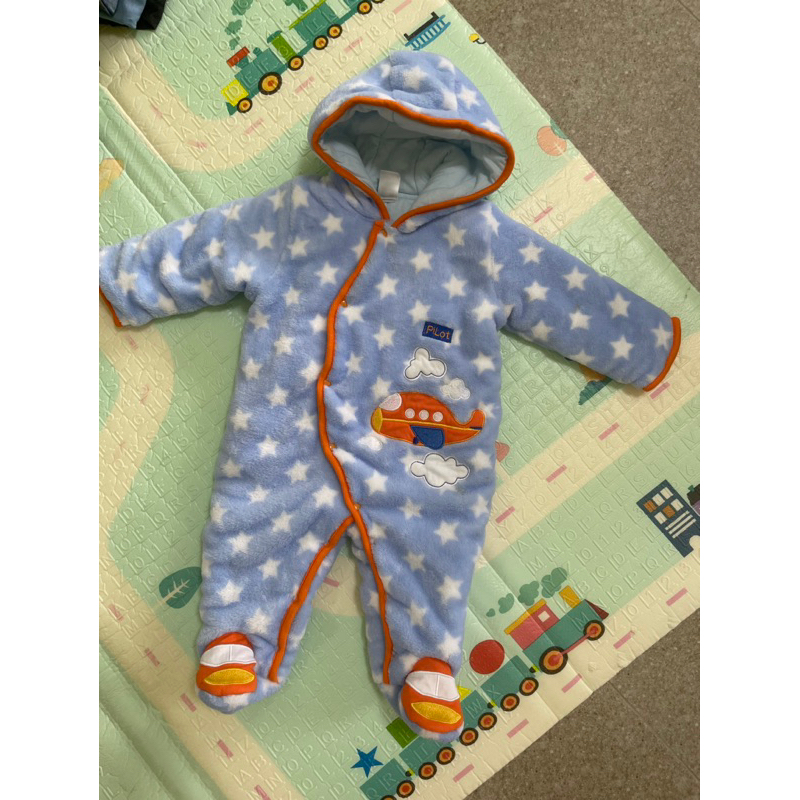 寶寶厚外衣/寶寶長袖連身衣 套裝 乳牛 飛機 毛怪 企鵝
