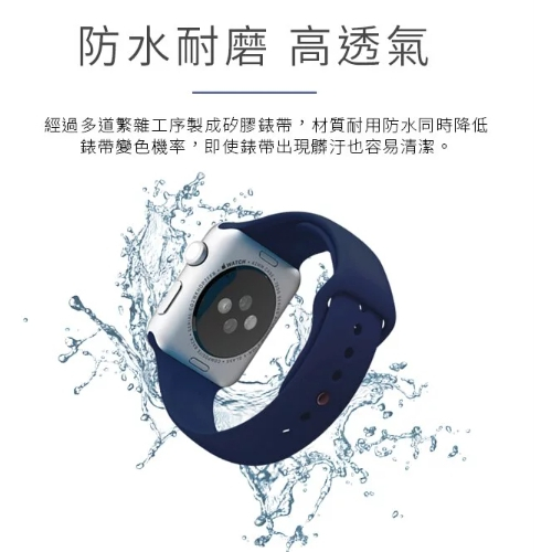 【YOMIX 優迷】Apple Watch S7/S6/SE/S5/S4/S3 運動型矽膠錶帶 44mm