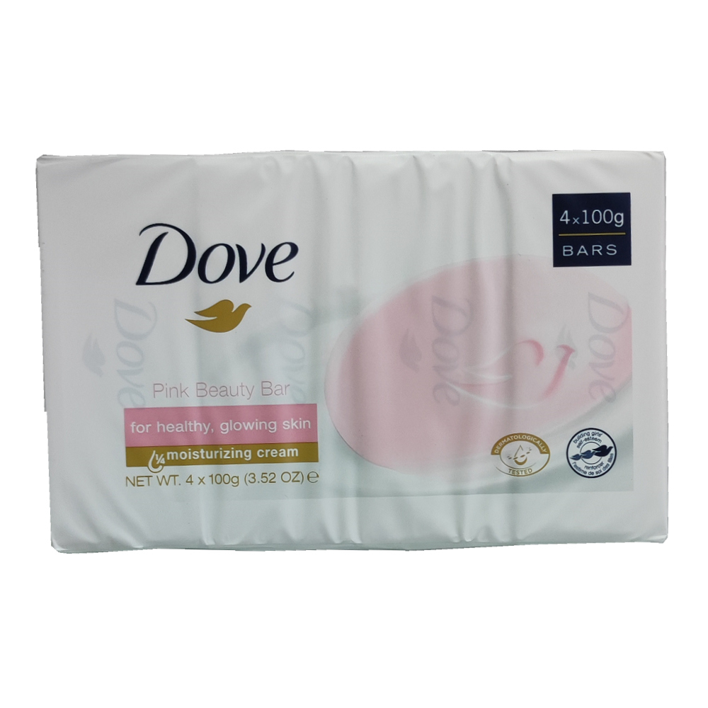 Dove乳霜潔膚香皂100g粉紅色-四入裝-印尼製造版