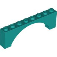 LEGO 樂高 3308 16577 深土耳其藍 拱形拱門磚 Brick Arch 1x8x2 6326000