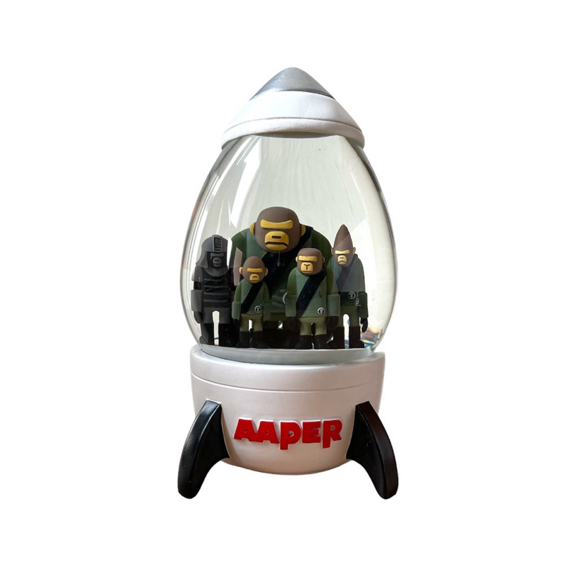 ［全新現貨］原裝正版 AAPE 猿人軍團水晶球（火箭大砲軍隊飄雪花）