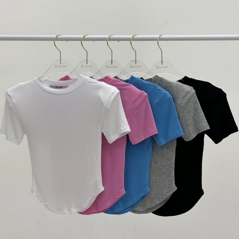 🏷韓國代購《3color家》新款 下擺圓弧造型上衣