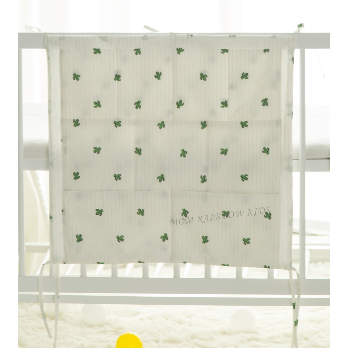 北歐風訂製款嬰兒床尿布收納袋 嬰兒床床圍
