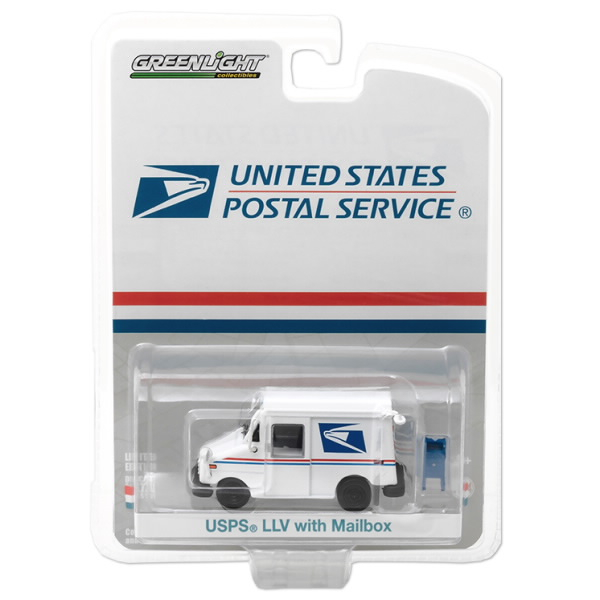 全新未拆美國郵局郵務車小郵箱USPS LLV with mailbox Greenlight模型車