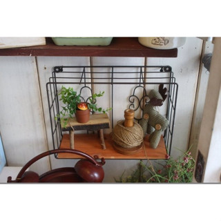zakka鄉村風雜貨木作 雲朵鐵花壁架展示架.收納架 鐵花架 道具架 置物架 調味架 復古風雜貨 家飾